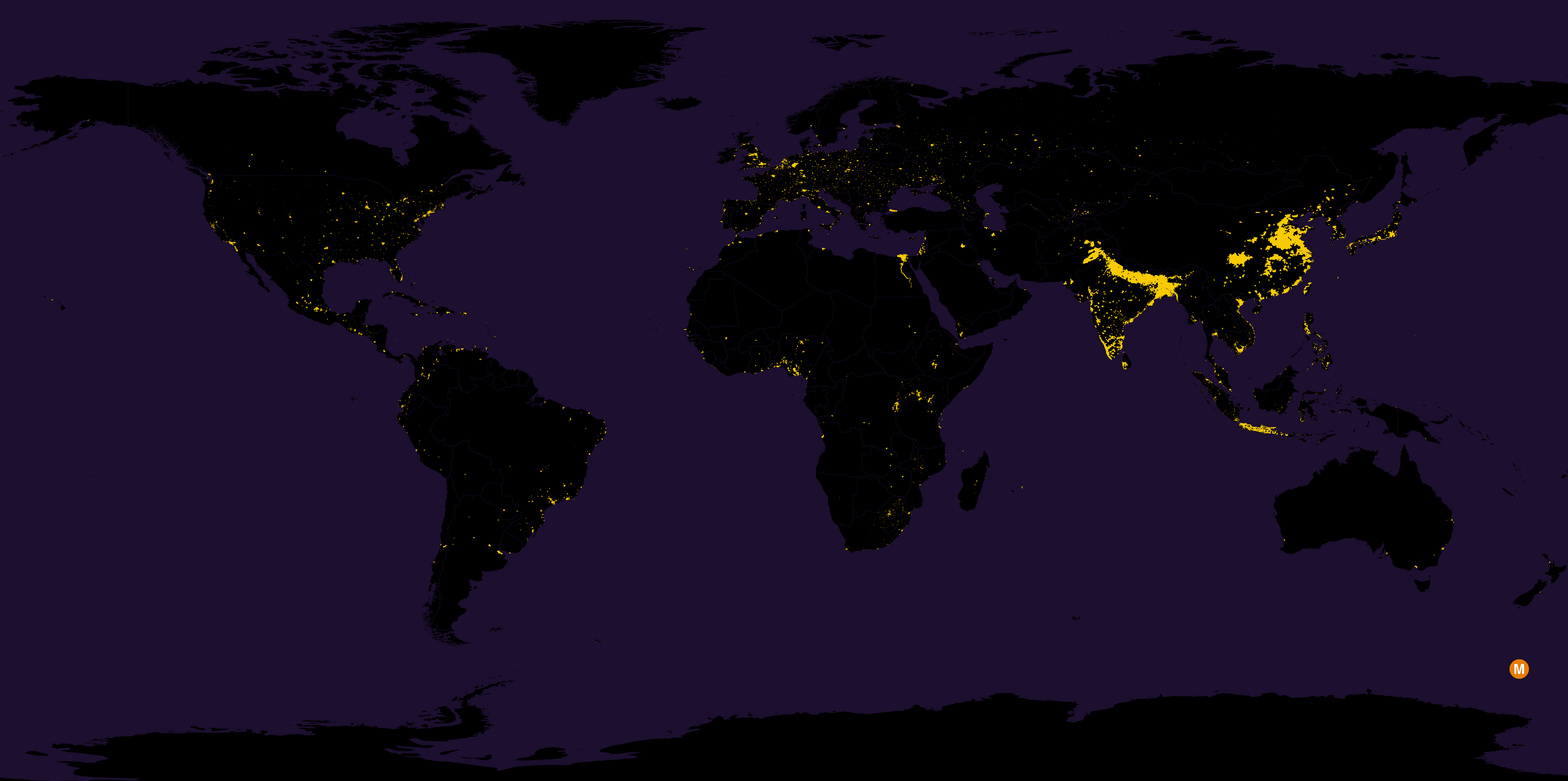 world population map main