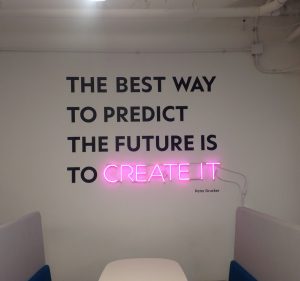 Neon sign at WGSN, image by Avery Trufelman