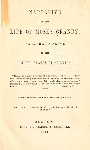Narrative of the Life of Moses Grandy Epub-Ebook