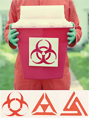 Biohazard symbols