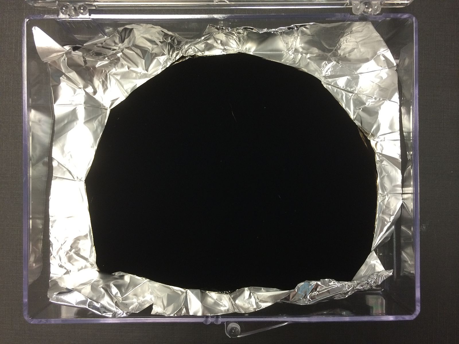 New 'blackest black' material absorbs 99.995 percent of light