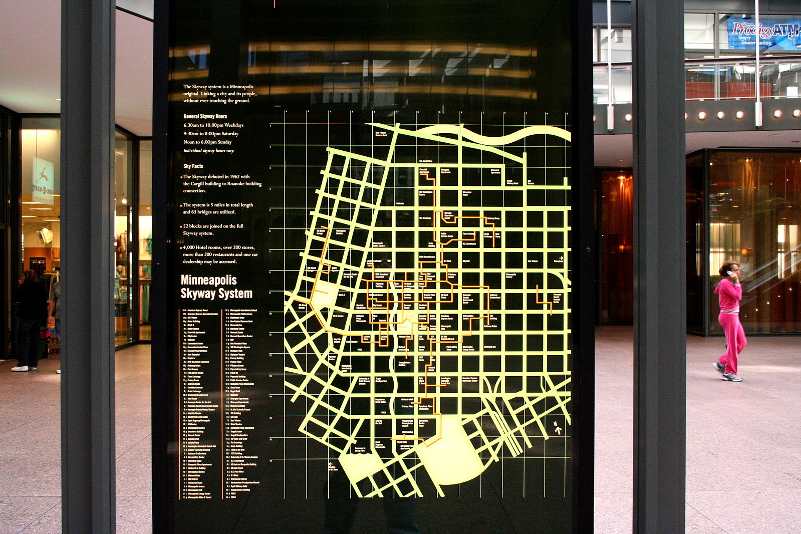 Minneapolis Skyway Map With Buildings   Map Of The Minneapolis Skyway Network 