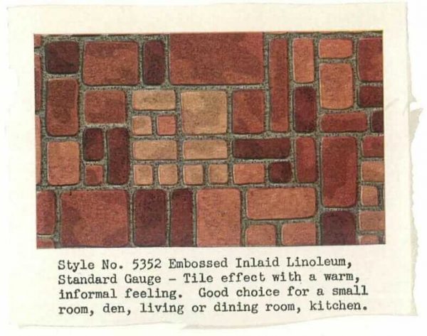 Familiar Vintage Kitchen Pattern, Armstrong Linoleum Flooring