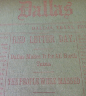 red letter day dallas paper